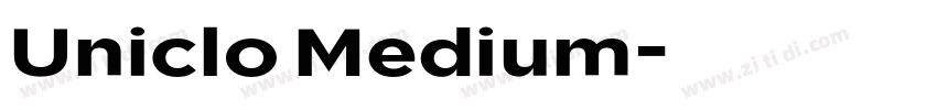 Uniclo Medium字体转换